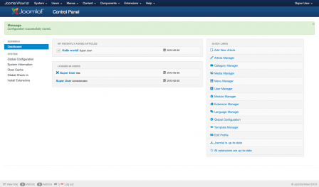 joomla-admin-area Joomla admin area
