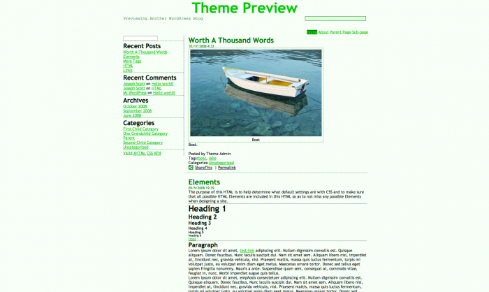 A WordPress theme