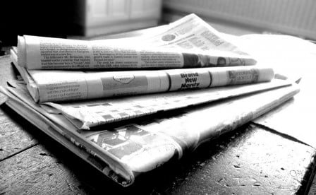 Black and white newspapers