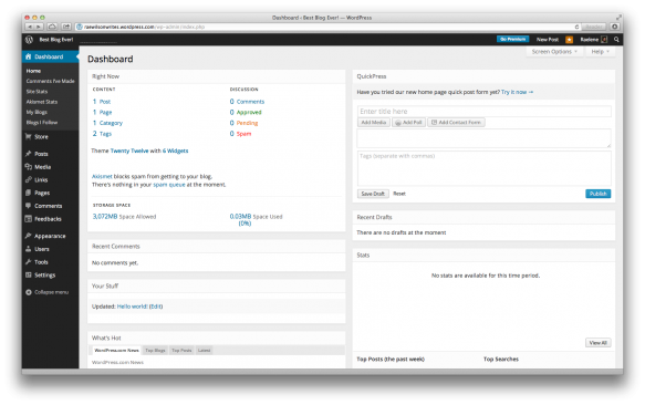 new-wordpress-dot-com-dashboard New WordPress.com dashboard