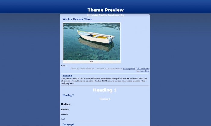 Rounded Blue WordPress theme