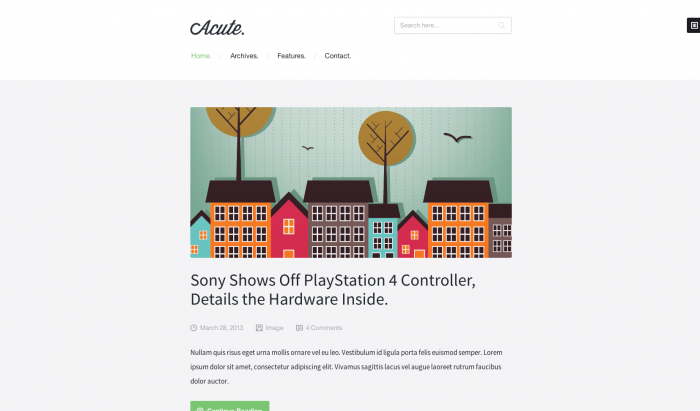 Acute flat WordPress theme