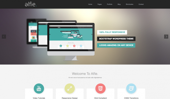Alfie flat WordPress theme