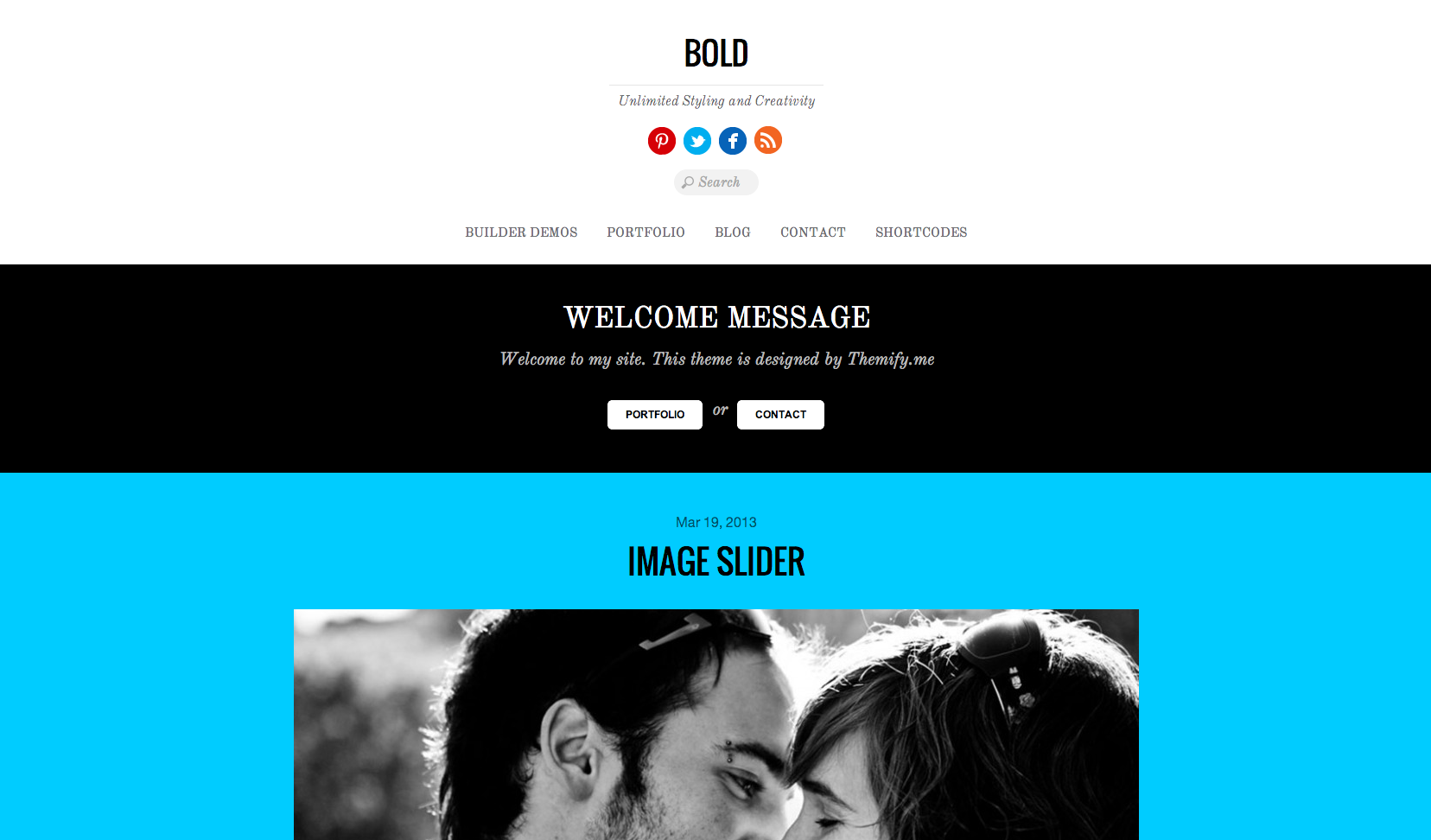 Bold flat WordPress theme