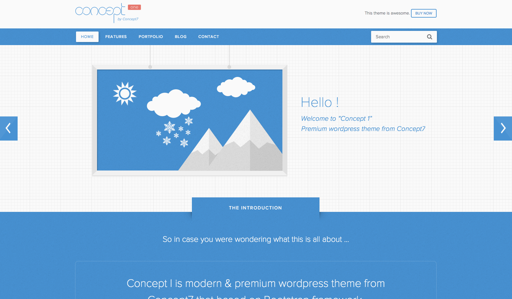 Concept 1 flat WordPress theme