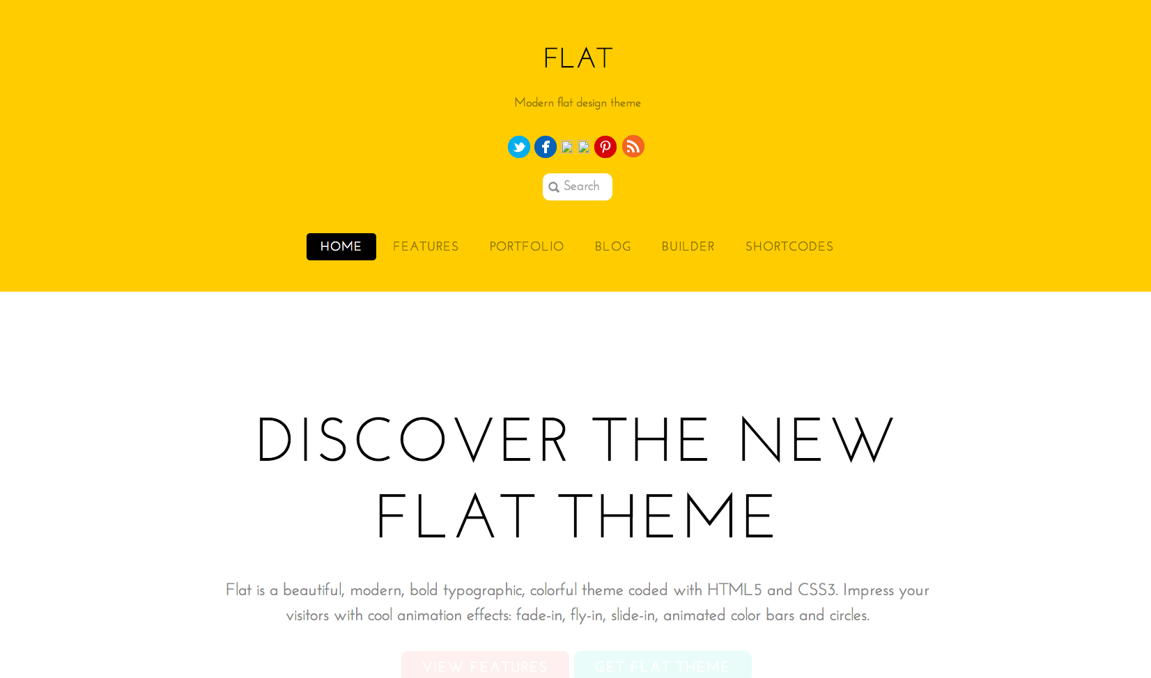 Flat WordPress theme