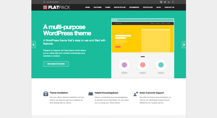 FlatPack flat WordPress theme