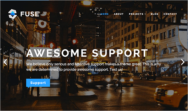 Fuse flat WordPress theme