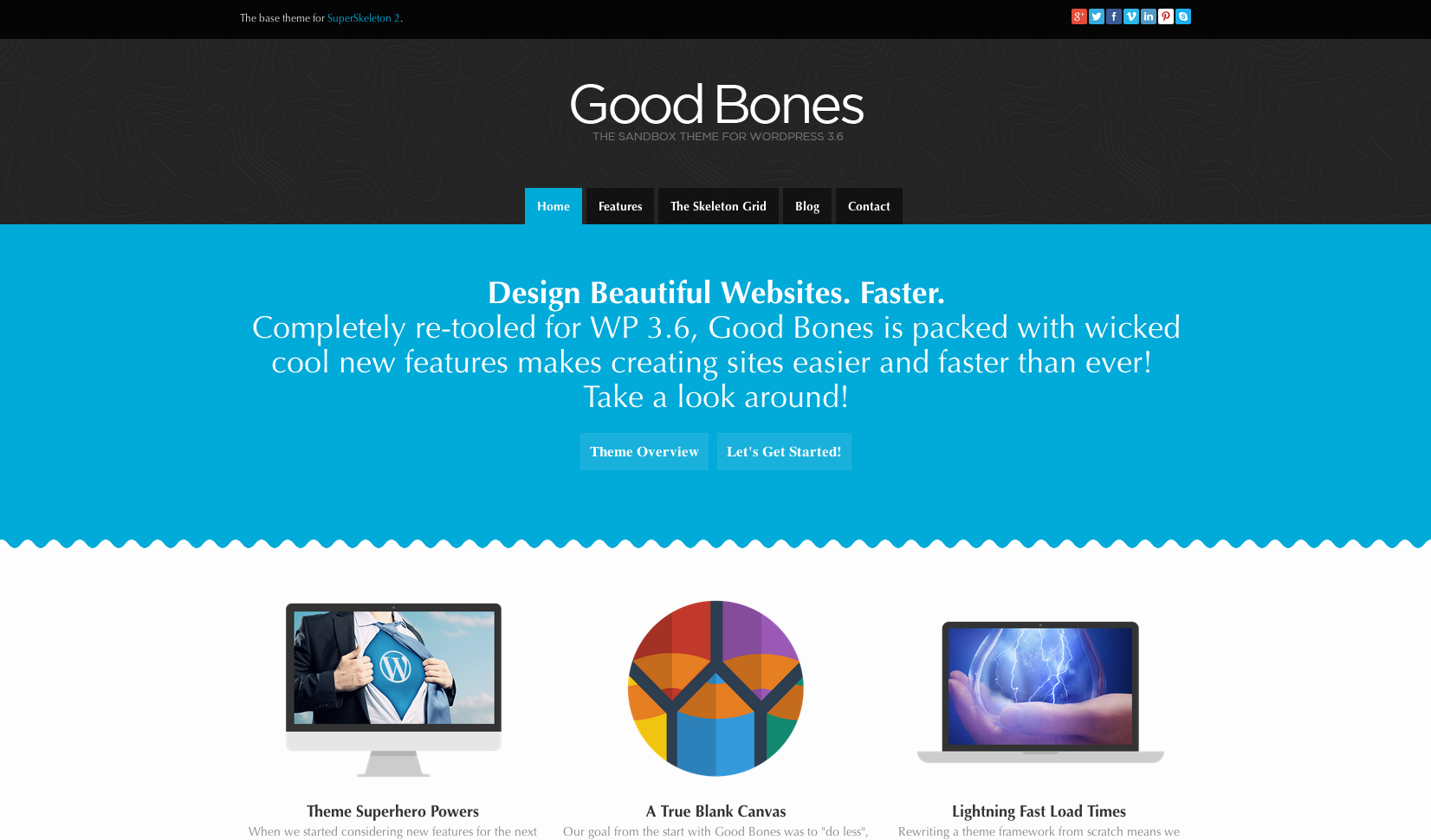 Good Bones flat WordPress theme