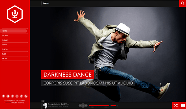LA-BAND flat WordPress theme