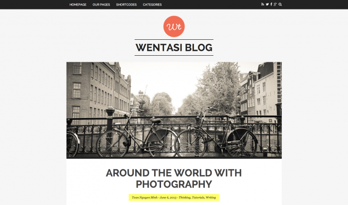 Wentasi flat WordPress theme