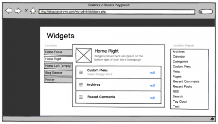 Tabbed WordPress widget sidebar