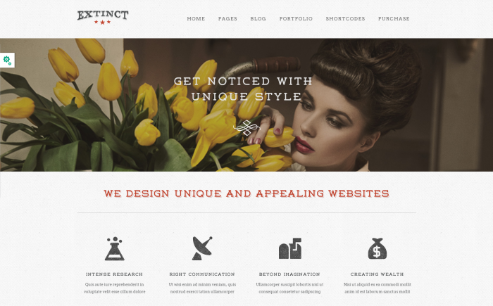 Extinct WordPress theme