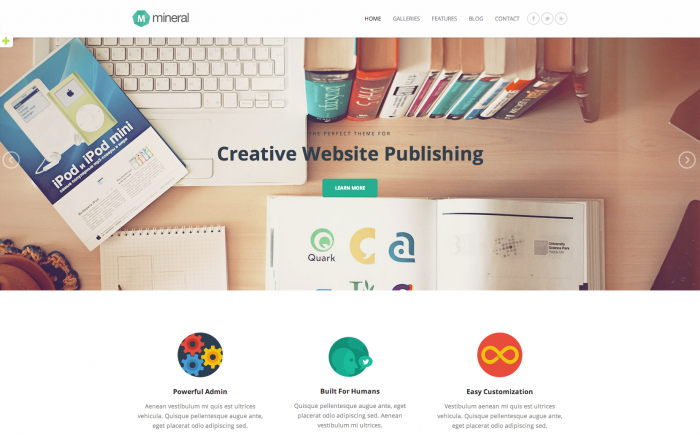 Mineral WordPress theme
