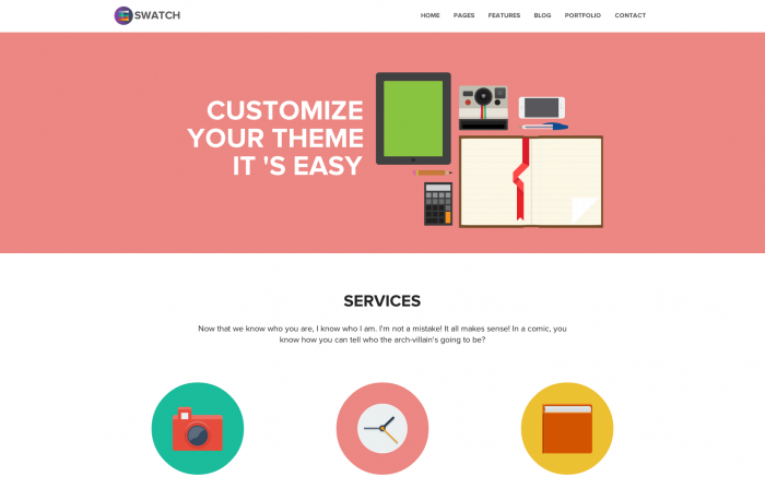Swatch WordPress theme