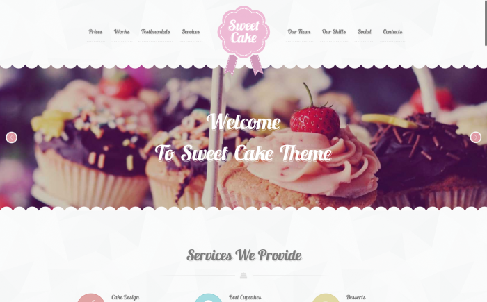Sweet Cake WordPress theme