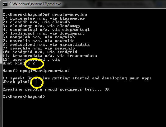 Create the MySql Database