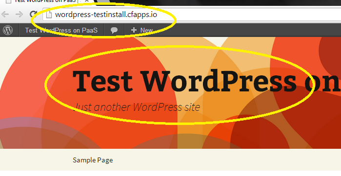 WordPress running on PaaS