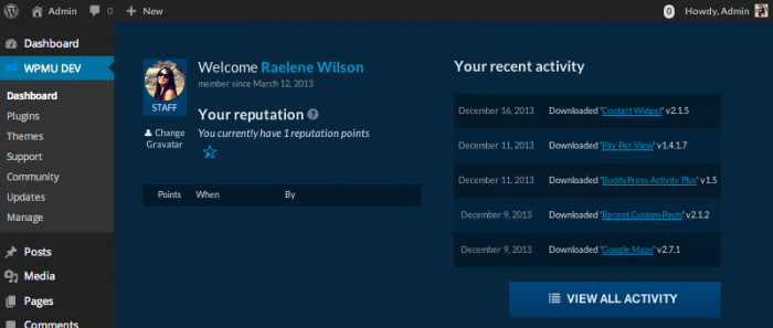 WPMU DEV Dashboard