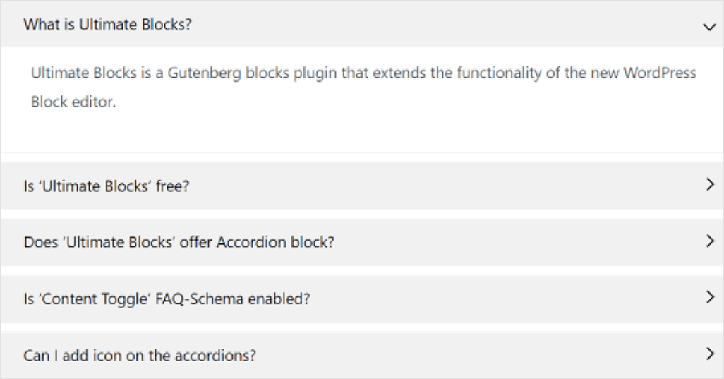 Ultimate blocks - accordion