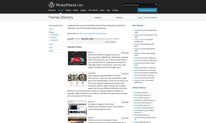 WordPress Theme Repository