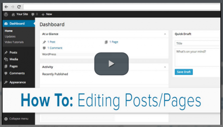 Editing posts and pages