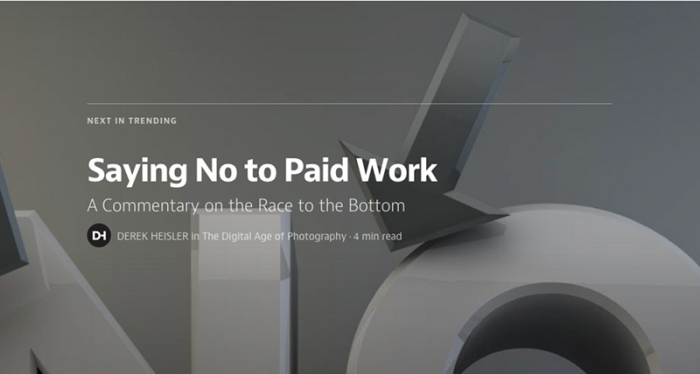 Screenshot of post navigation on Medium.com