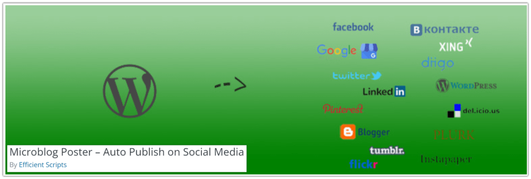 Microblog Poster plugin.