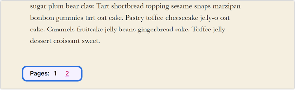 Post preview using page divider code.