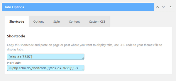 Image of the Tabs UI
