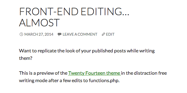 The formatting of the text shown on the front-end is very close to what it looks like on the backend.