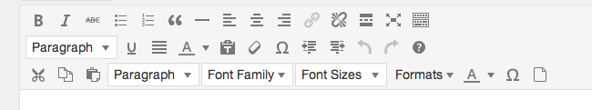 Visual editor three rows