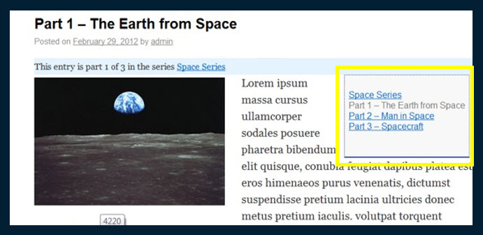 Example of connected posts.