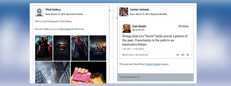 A screengrab of the timeline