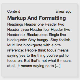 Minor tweaks include adding categories and excerpts to the summaries