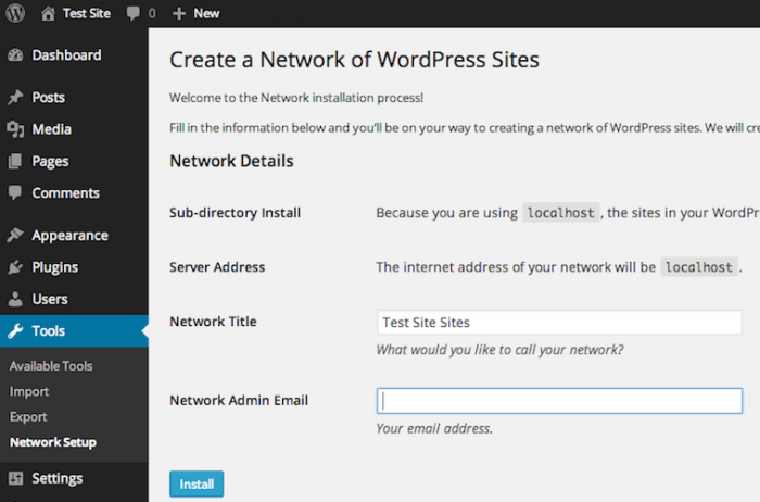 Network setup