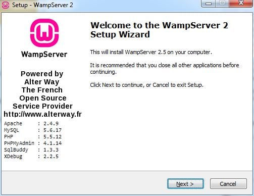 WampServer installation