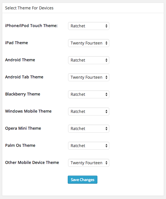Screenshot of the plugin's settings page