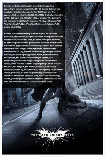Screengrab showing the description on a fully viewable image