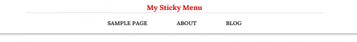 Screengrab of the smaller sticky Bosco header
