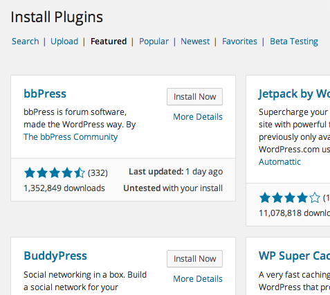 Plugin grid view