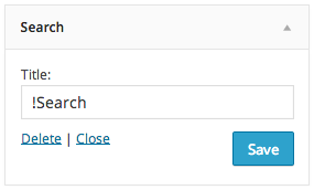 Search widget