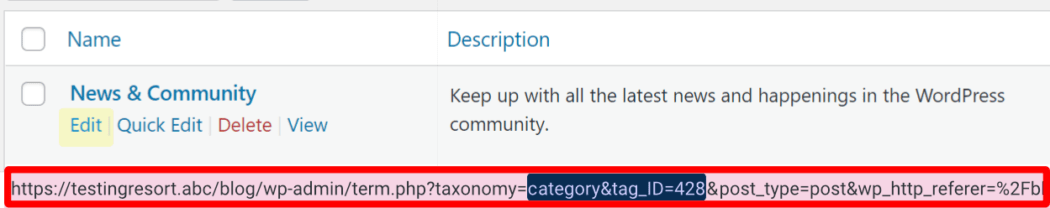 Category ID