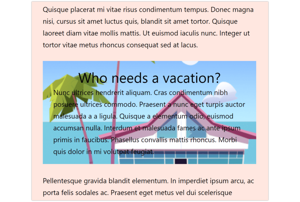 Post with background image paragraph blocks