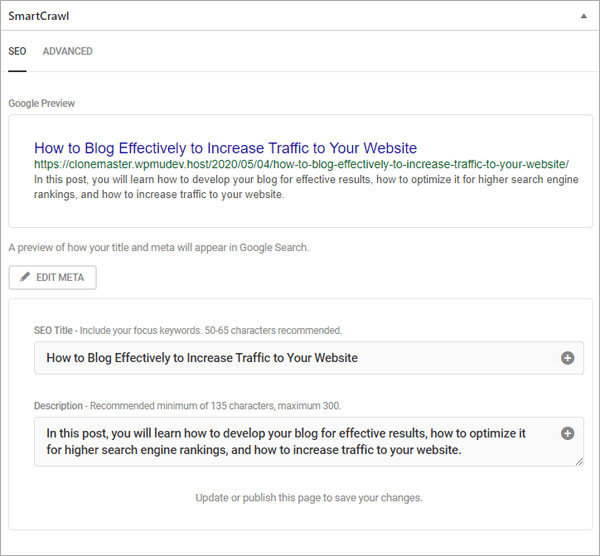SmartCrawl SEO plugin for WordPress