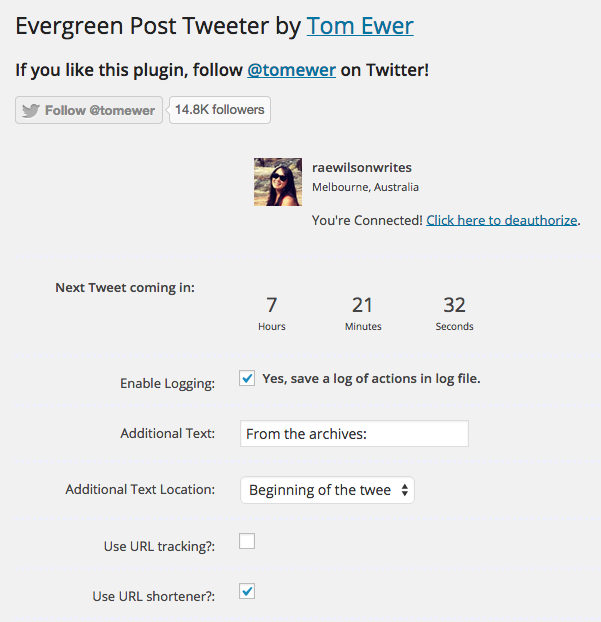 Evergreen Post Tweeter