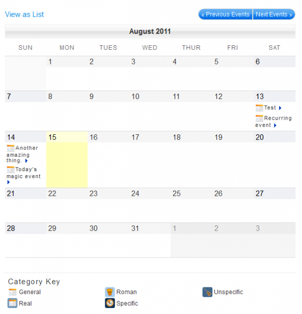 My Calendar image