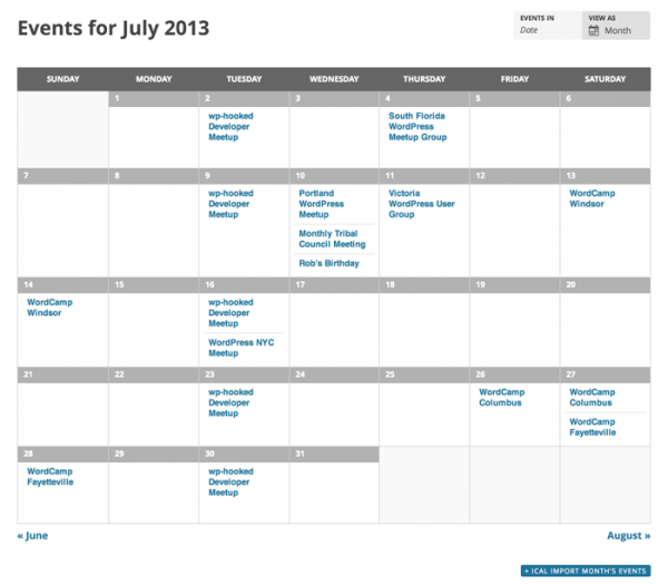 The Events Calendar image