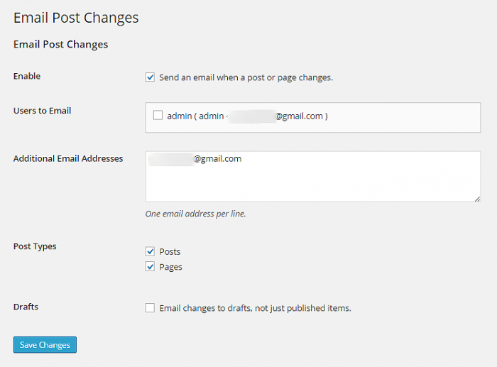 Email Post Notifications