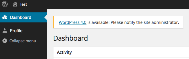 Notify admin